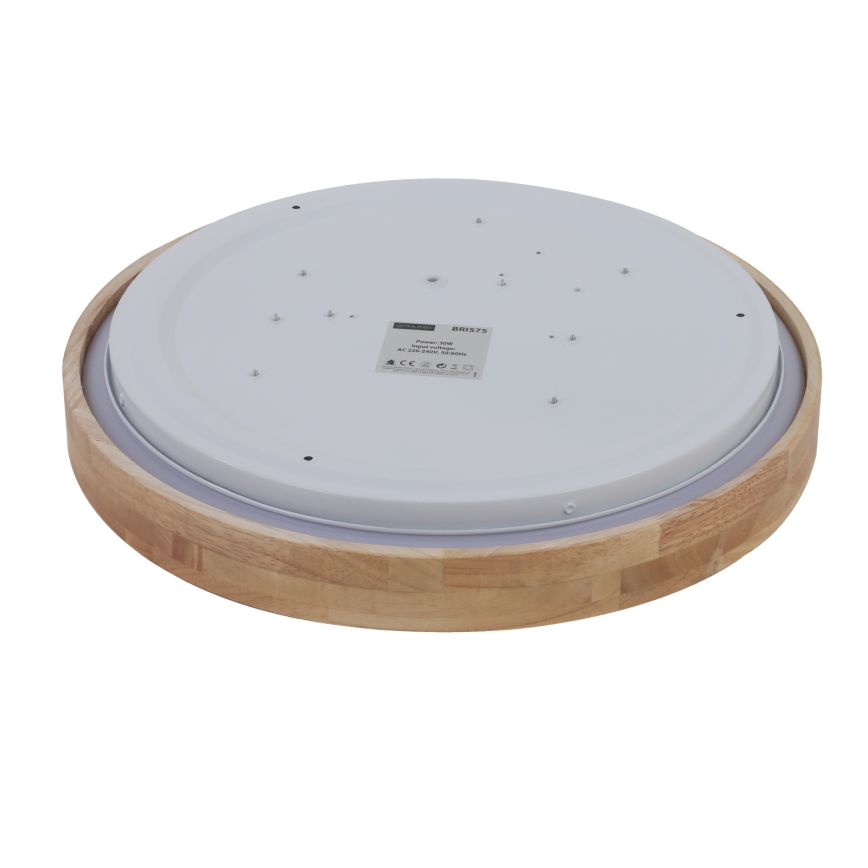 Brilagi - WOODROUND LED taklampa 30W/230V 3000/4000/6000K Ø 40 cm trä Ra 90