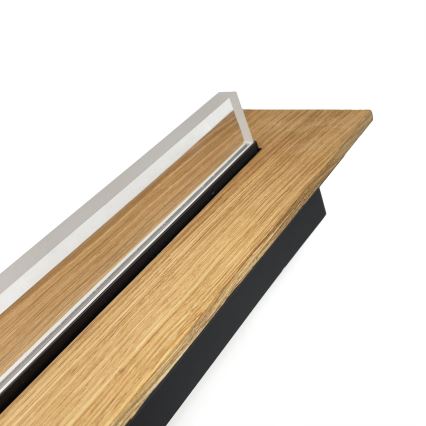 BRILAGI - LED-taklampa WOODY FLAT LED/25W/230V 118 cm ek/svart