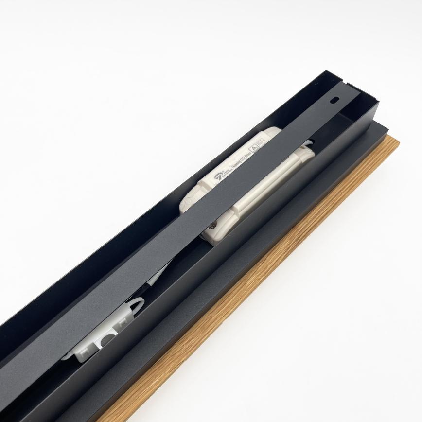 BRILAGI - LED-taklampa WOODY FLAT LED/25W/230V 118 cm ek/svart