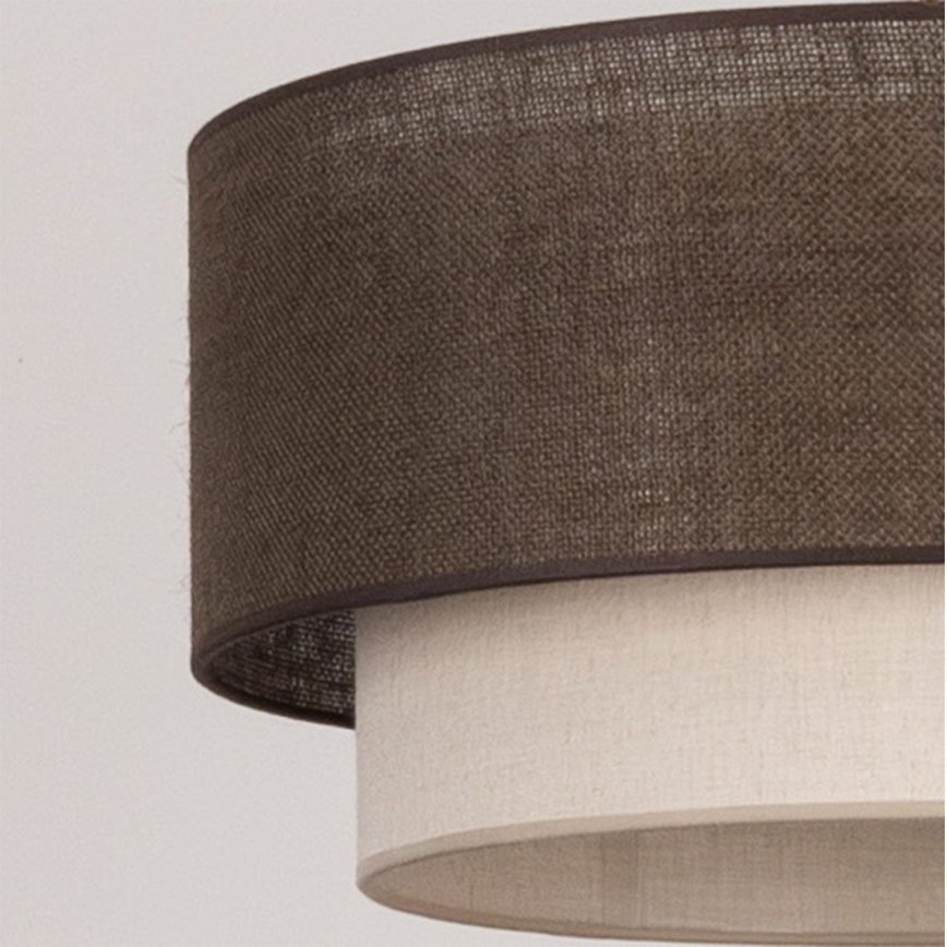 Brilagi - LED-takpendel BOHO ECO på sladd 1xE27/10W/230V Ø 40 cm brun/krämvit
