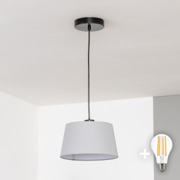 Brilagi - LED-takpendel med vajer CERIA 1xE27/40W/230V Ø 25 cm grå