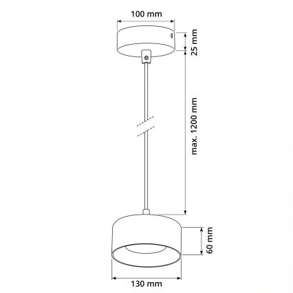 Brilagi - LED Takpendel med wire AURA LUX 1xGX53/30W/230V svart/guld