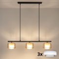 Brilagi - LED Takpendel på vajer AURA LUX 3xGX53/30W/230V svart/guld