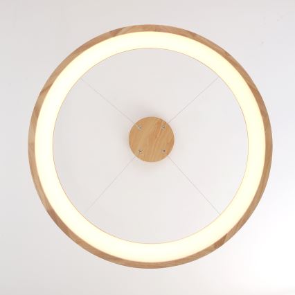 Brilagi - LED-pendel på vajer FALCON WOOD LED/60W/230V 3000/4000/6000K Ø 80 cm trä