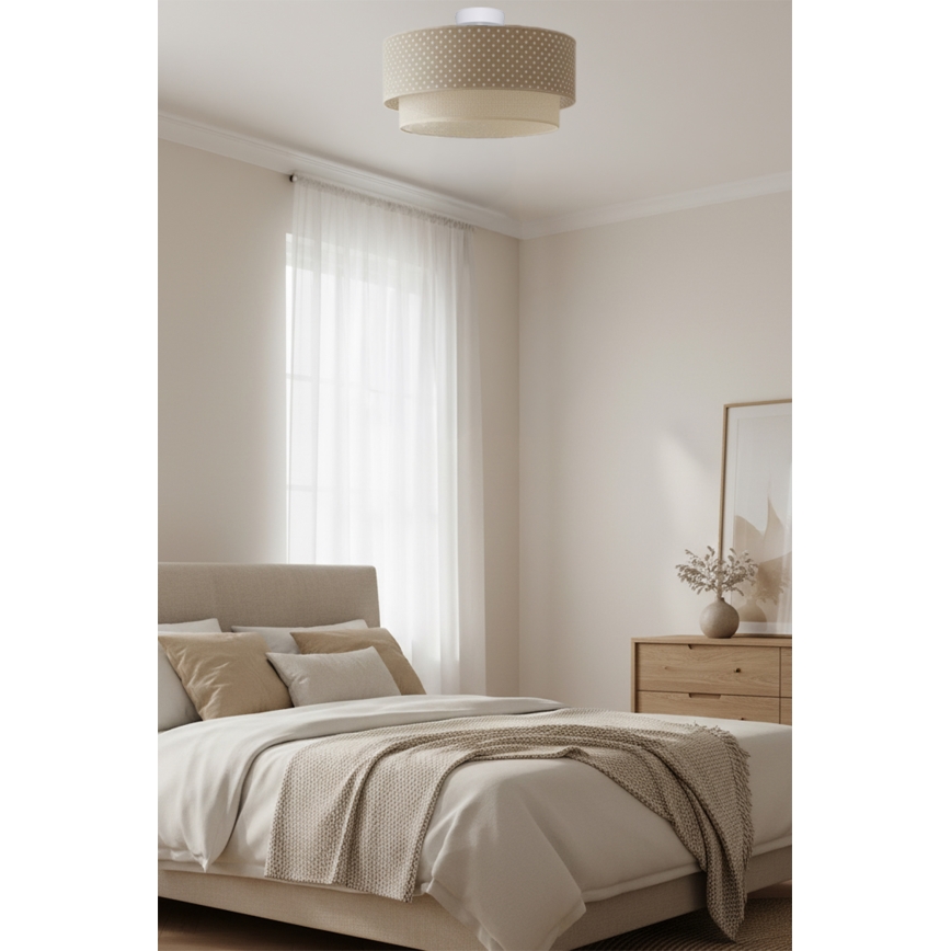 BRILAGI - LED ytmonterad taklampa BOHO BOBO 1xE27/60W/230V Ø 40 cm prickar beige/krämvit