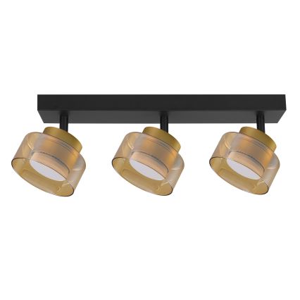 Brilagi - LED Takspot AURA LUX 3xGX53/30W/230V svart/guld