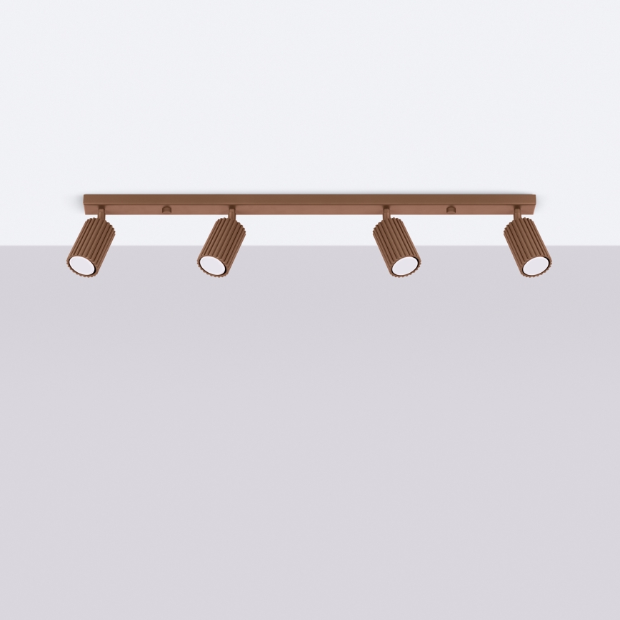 Brilagi - LED-takspott CRESTO 4xGU10/10W/230V brun