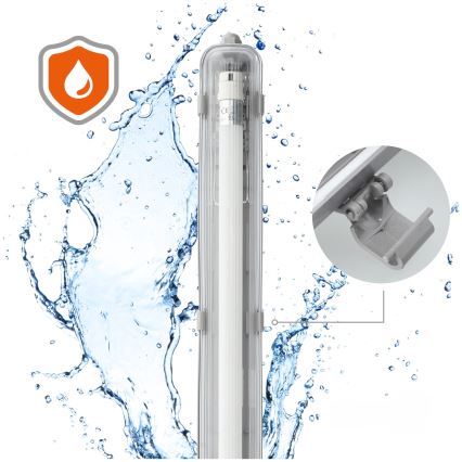 BRILAGI - LED teknisk, dammtät lysrörsarmatur OPTIMA T8 1xG13/18W/230V 4000K IP65 128 cm