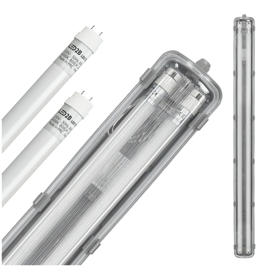 BRILAGI - LED teknisk dammtät lysrörsarmatur OPTIMA T8 2xG13/18W/230V 4000K IP65 128 cm
