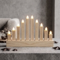 BRILAGI - LED Träljusstake för jul 10xLED/2xAA