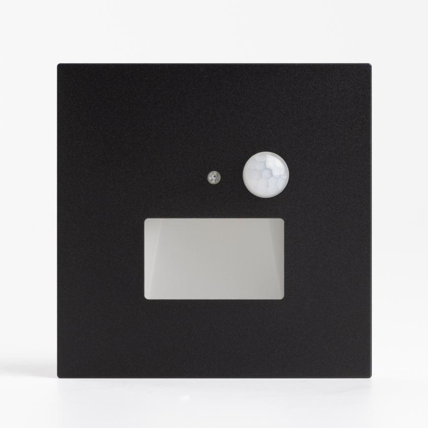 Brilagi - LED-trapparmatur med rörelse- och skymningssensor JACK LED/1,5W/230V 3000/4000/6500K svart