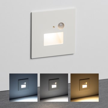 Brilagi - LED-trapparmatur med rörelse- och skymningssensor JACK LED/1,5W/230V 3000/4000/6500K vit