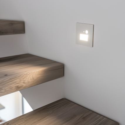 Brilagi - LED-trapparmatur med rörelse- och skymningssensor JACK LED/1,5W/230V 3000/4000/6500K vit