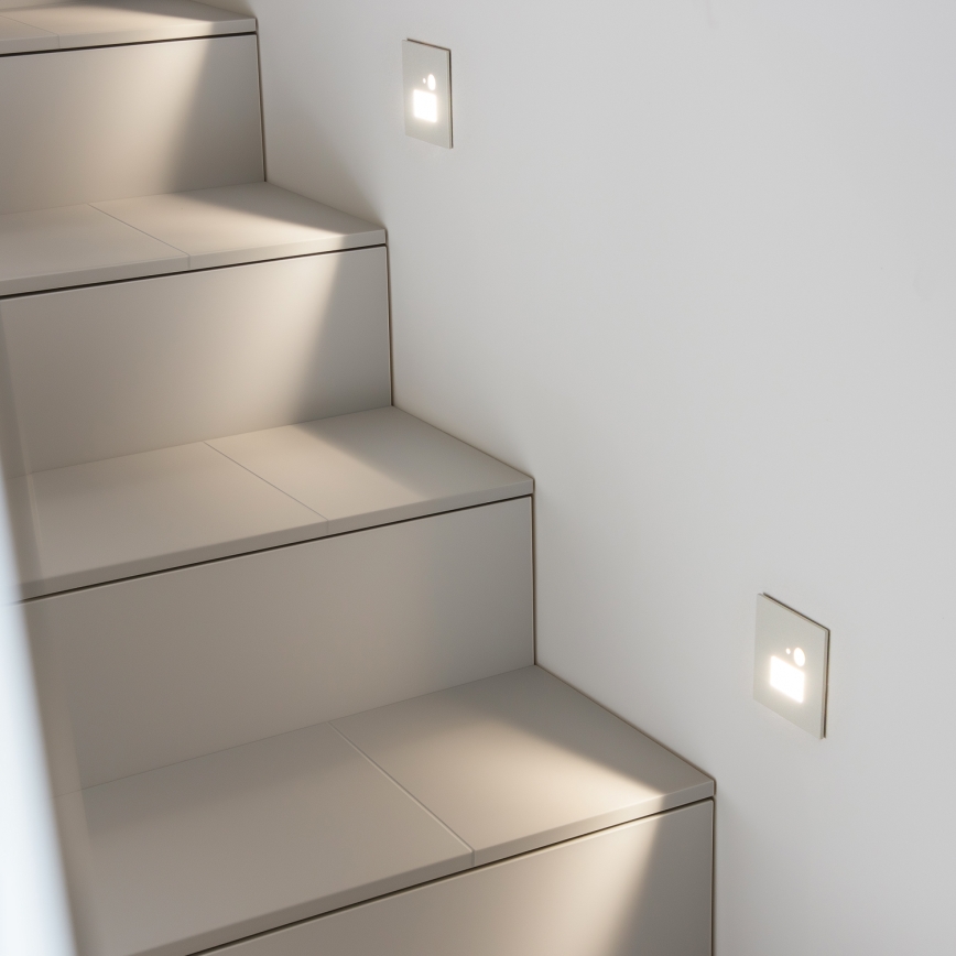 Brilagi - LED-trapparmatur med rörelse- och skymningssensor JACK LED/1,5W/230V 3000/4000/6500K vit