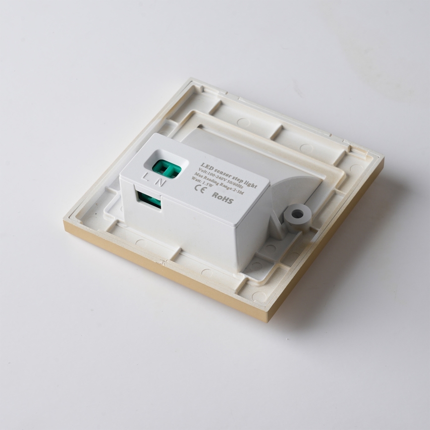 BRILAGI - LED trapparmatur med sensor STEP LIGHT LED/1,5W/230V IP44 guldfärgad