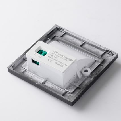 Brilagi - LED-trapparmatur med sensor STEP LIGHT, LED 1,5 W/230 V, IP44, svart