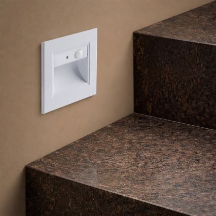 Brilagi - LED trapparmatur med sensor STEP LIGHT LED/1,5W/230V IP44 vit