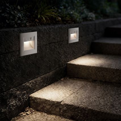Brilagi - LED trapparmatur med sensor STEP LIGHT LED/1,5W/230V IP44 vit