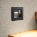 Brilagi - LED trappbelysning med sensor STEP LIGHT LED/1,5W/230V IP44 svart