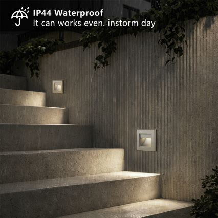 Brilagi - LED-trappbelysning STEP LIGHT LED/1,5W/230V IP44 antracit