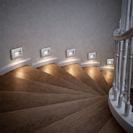 Brilagi - LED-trappbelysning STEP LIGHT LED/1,5W/230V IP44 antracit