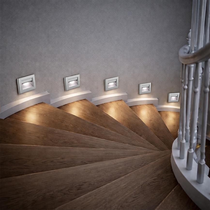Brilagi - LED-trappbelysning STEP LIGHT LED/1,5W/230V IP44 antracit