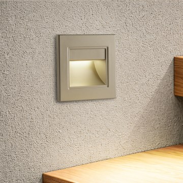 Brilagi - LED trappbelysningsarmatur STEP LIGHT LED/1,5W/230V IP44 guld