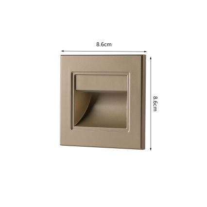 Brilagi - LED trappbelysningsarmatur STEP LIGHT LED/1,5W/230V IP44 guld
