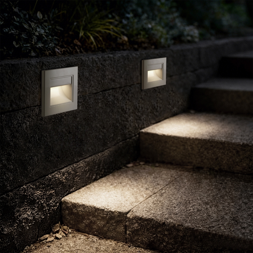 Brilagi - LED trappbelysningsarmatur STEP LIGHT LED/1,5W/230V IP44 vit