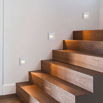 Brilagi - LED trappbelysningsarmatur STEP LIGHT LED/1,5W/230V IP44 vit