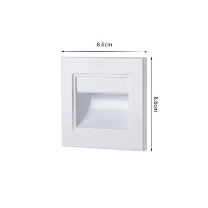 Brilagi - LED trappbelysningsarmatur STEP LIGHT LED/1,5W/230V IP44 vit