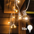 BRILAGI - LED utomhus dekorationsslinga GIRLANDA 10xE12/0,6W/230V 8m vit IP44 varmvit