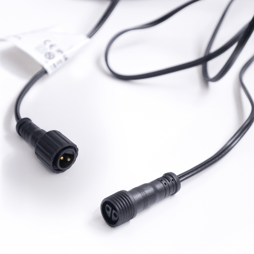 Brilagi - LED utomhus dekorationsslinga GIRLANDA 10xE12/0,6W/230V 8m svart IP44 varmvit