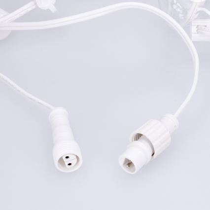 Brilagi - LED utomhus dekorationsljusslinga GIRLANDA 10xE12/0,6W/230V 8m vit IP44 varmvitt ljus