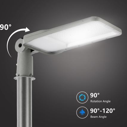 Brilagi - LED utomhus gatuarmatur med justerbart fäste URBANLIGHT LED/200W/230V grå IP65
