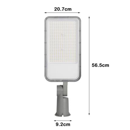 Brilagi - LED utomhus gatuarmatur med justerbart fäste URBANLIGHT LED/200W/230V grå IP65