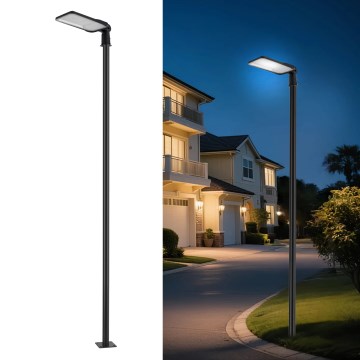 Brilagi - LED utomhus gatlampa med stolpe och ledat fäste 4 m URBANLIGHT LED/200W/230V svart IP65