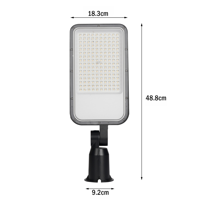 Brilagi - LED-gatuarmatur för utomhusbruk med ledat fäste URBANLIGHT LED/100W/230V svart IP65