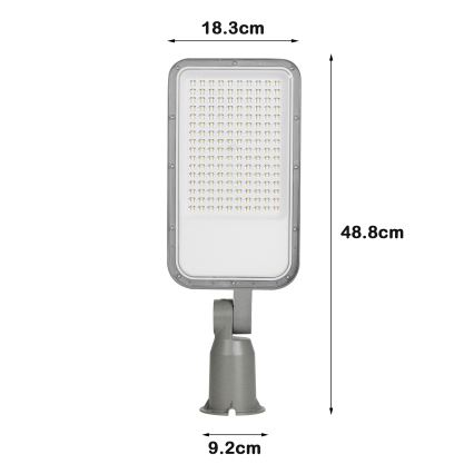 Brilagi - LED utomhus gatulampa med ledad arm URBANLIGHT LED/100W/230V grå IP65