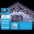 BRILAGI - LED utomhus julbelysning 1000xLED/9W/8 funktioner 53x0,6m IP44 kallvit