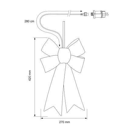 BRILAGI - LED Utomhus juldekoration LED/3,3W/230V IP44 guldfärgad rosett