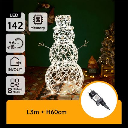 Brilagi - LED utomhus juldekoration LED/3,6W/31/230V 2700K 60 cm IP44 snögubbe
