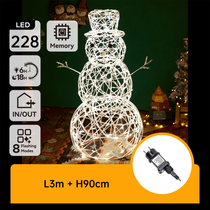 Brilagi - LED utomhus juldekoration LED/3,6W/31/230V 2700K 90 cm IP44 snögubbe