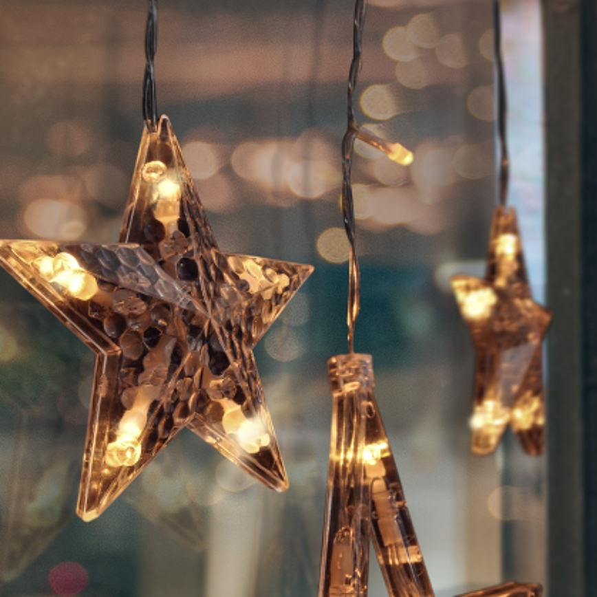 Brilagi - LED Utomhus julgardin 123xLED/3xAA/USB 3m IP44 varm vit