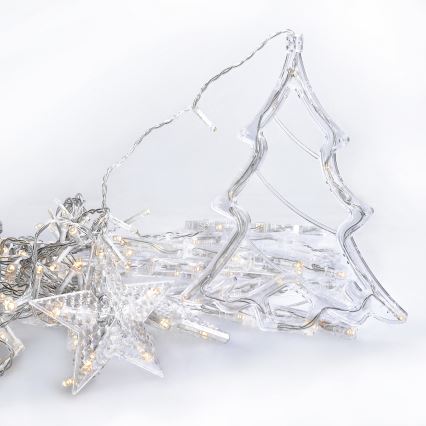 Brilagi - LED utomhus julgardin 138xLED/8 funktioner 5m IP44 varmvit