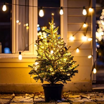 Brilagi - LED utomhus julgirlang 10xLED/3xAA 3,2m IP44 varmvit