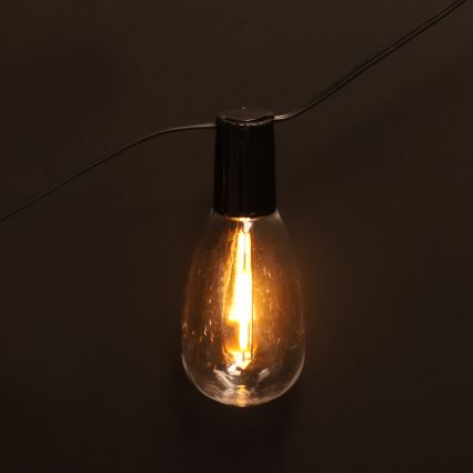 Brilagi - LED utomhus julgirlang 10xLED/3xAA 3,2m IP44 varmvit