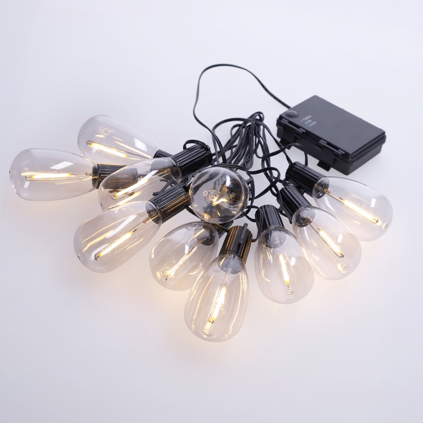 Brilagi - LED utomhus julgirlang 10xLED/3xAA 3,2m IP44 varmvit