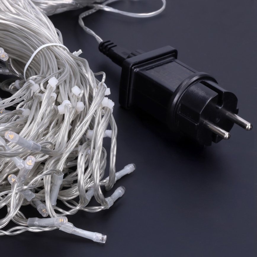 Brilagi - Utomhus LED-istappsslinga 360 LED / 8 funktioner, 14 m, IP44, varmvit