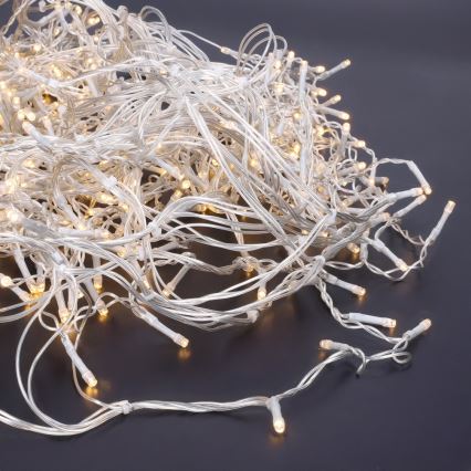 Brilagi - Utomhus LED-istappsslinga 360 LED / 8 funktioner, 14 m, IP44, varmvit